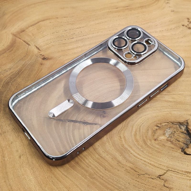 Чохол Chrome case with MagSafe iPhone 14 Pro Max Silver