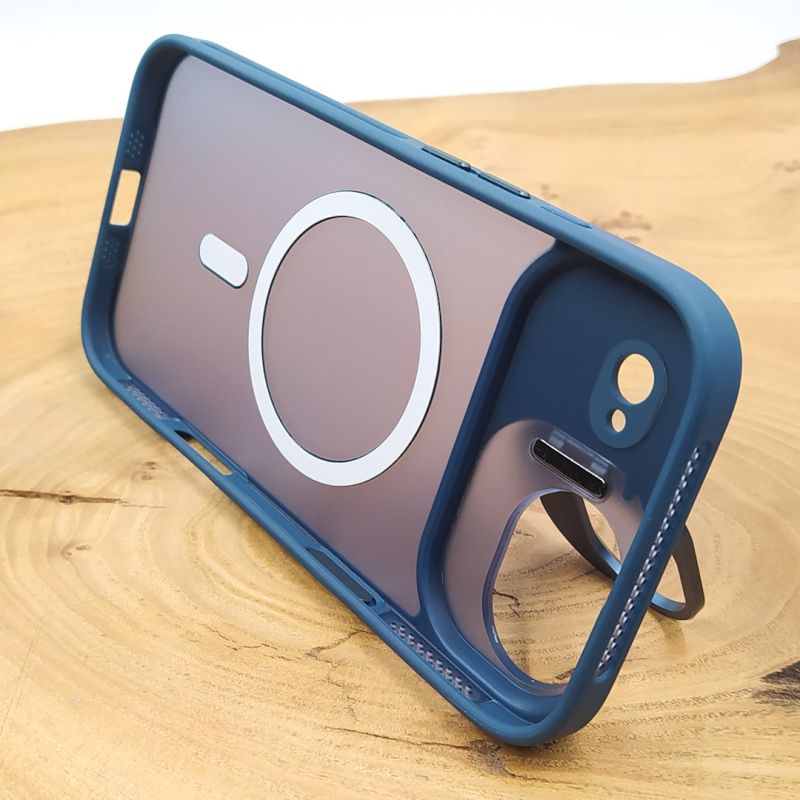 Чохол Baseus Smoke case Magsafe with Metal Stand для iPhone 17 Air Dark Blue