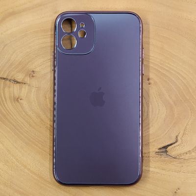 Матовий скляний чохол Glass case для iPhone 11 Deep Purple(зас.тов.)