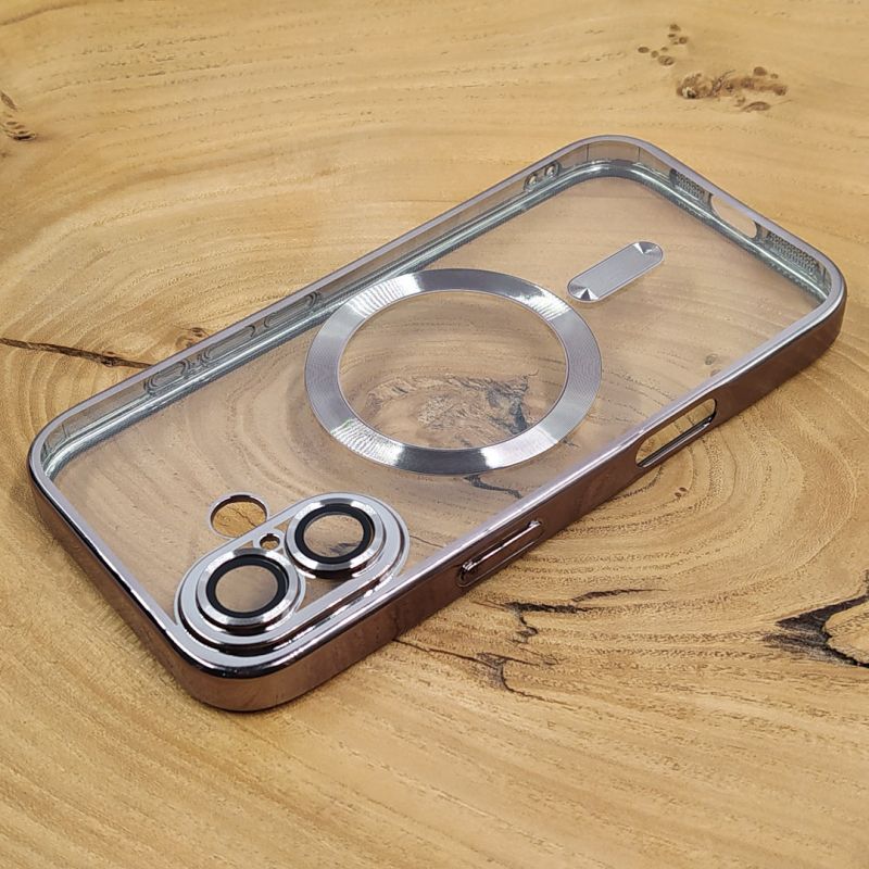 Чохол Chrome case with MagSafe iPhone 16 Silver