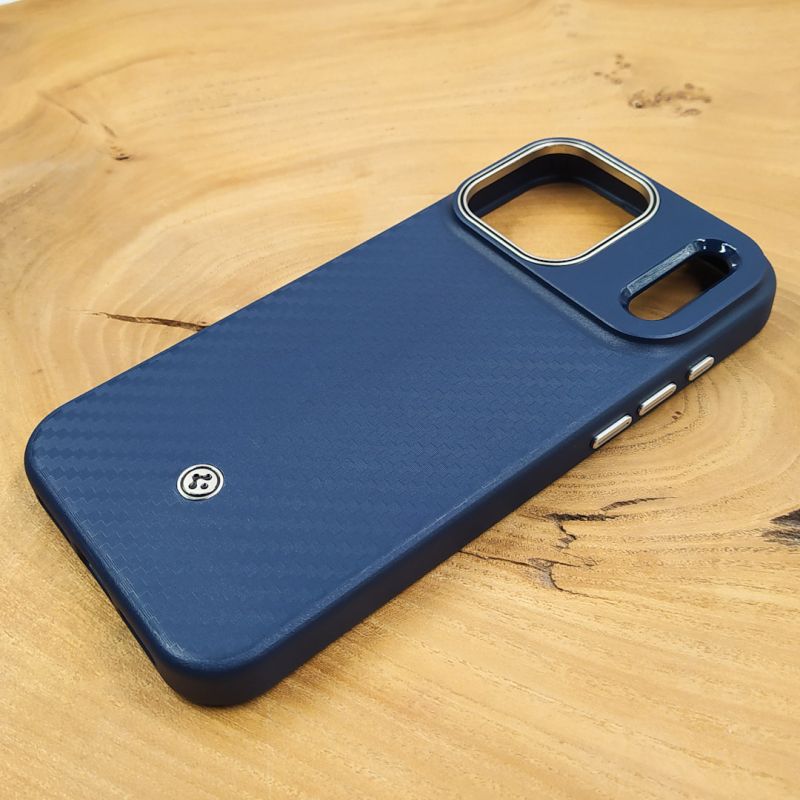 Чохол Spigen Enzo Aramid MagFit для iPhone 17 Pro Max Blue