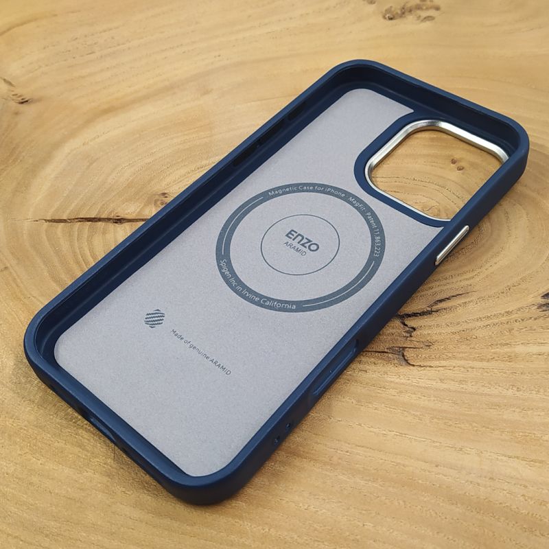 Чохол Spigen Enzo Aramid MagFit для iPhone 16 Pro Blue