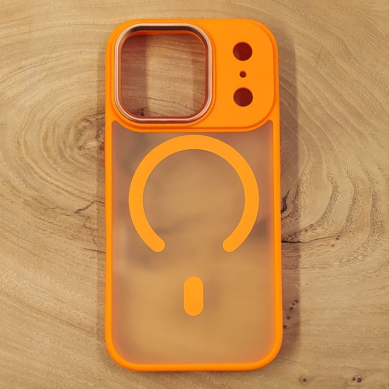 Чохол HOCO Smoke case Matte with MagSafe iPhone 17 Pro Orange