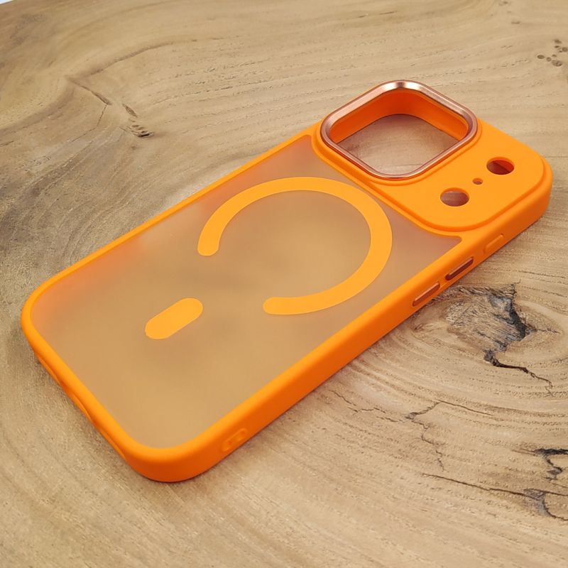 Чохол HOCO Smoke case Matte with MagSafe iPhone 17 Pro Orange