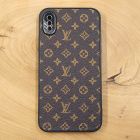 Шкіряний чохол Louis Vuitton leather case для iPhone XS Brown