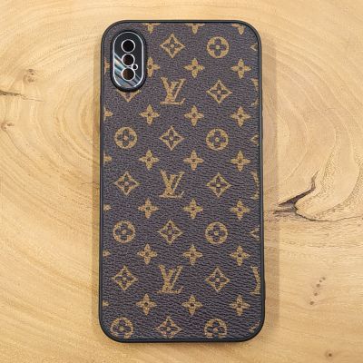 Шкіряний чохол Louis Vuitton leather case для iPhone XS Brown
