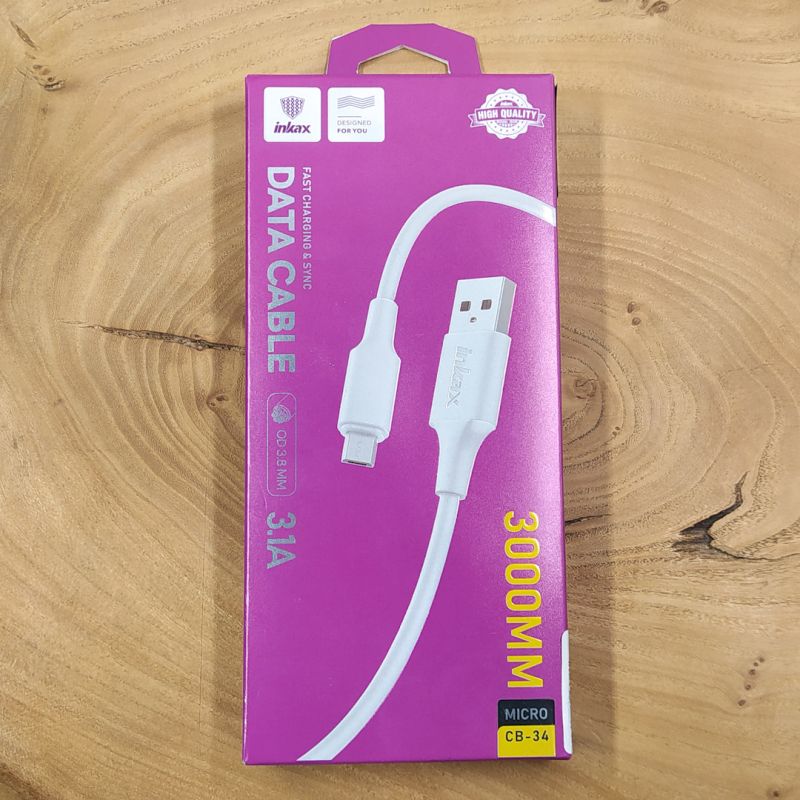 Кабель Micro-USB Inkax CB-34 3.1A 3m