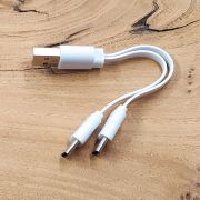 Короткий кабель-розгалужувач USB на 2 x Type-C Double Charge
