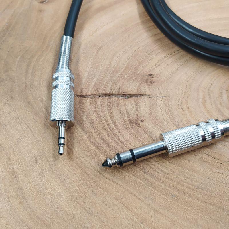 Аудіо-кабель AUX Jack 3.5mm - Jack 6.3mm 1.5m