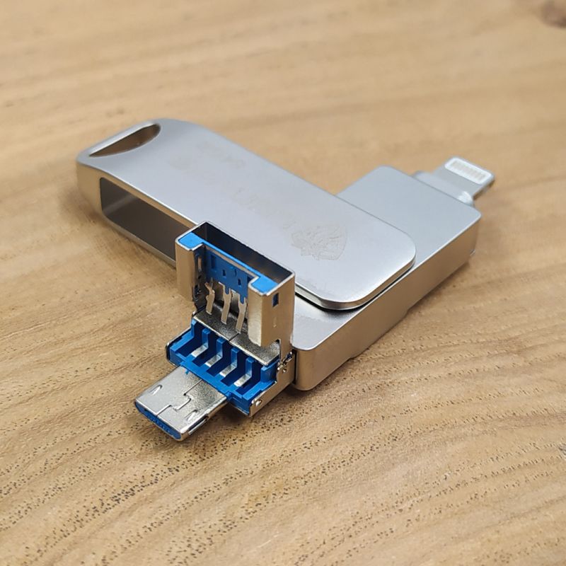 Універсальний USB-накопичувач Lenyes Rotate Flash Drive 3-in-1 64 GB