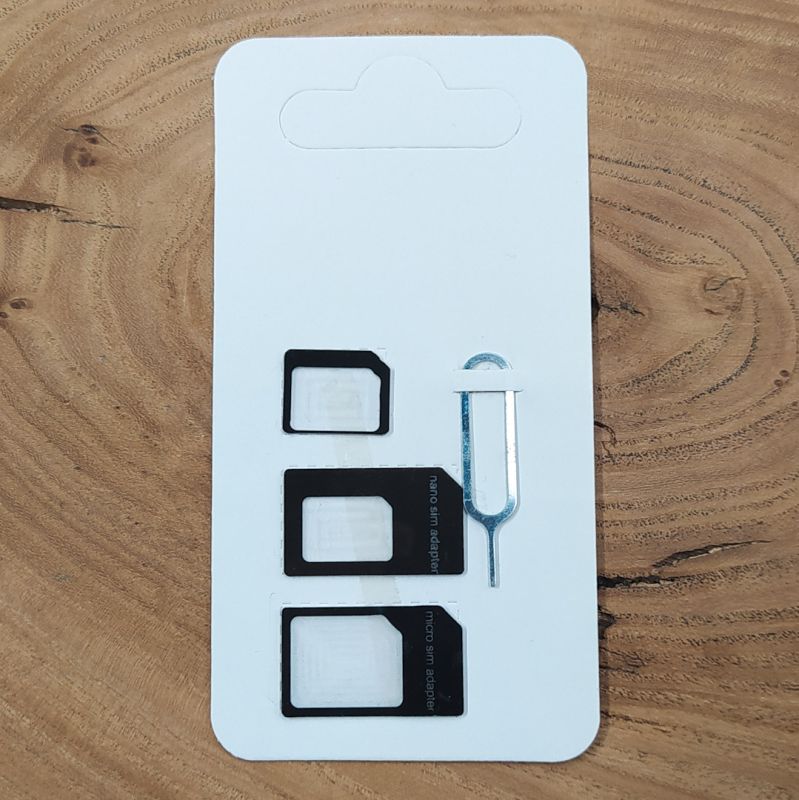Набір адаптерів Nano SIM 3-в-1 + скріпка