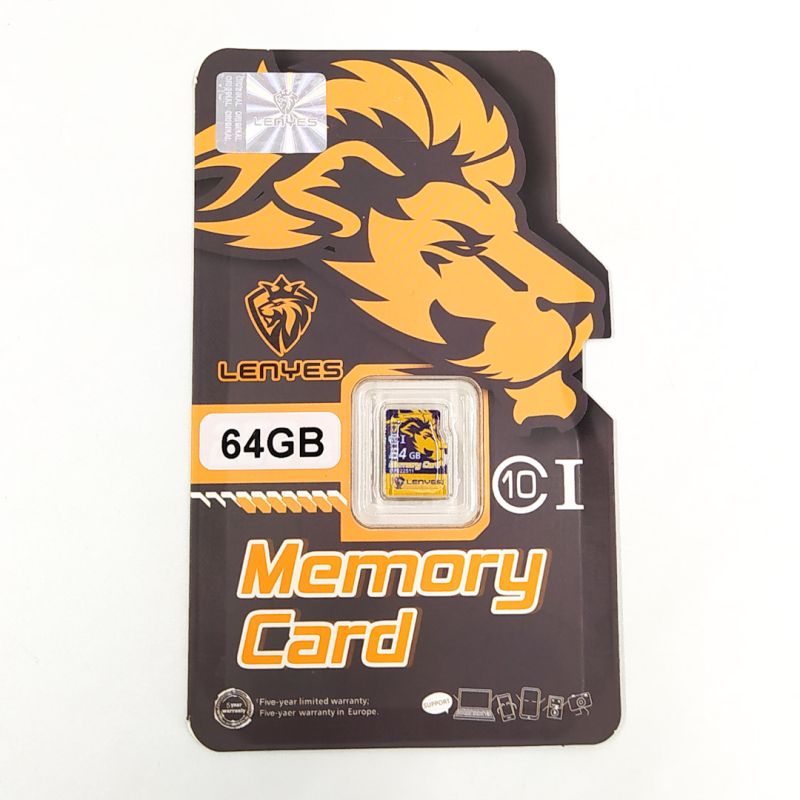 Картка пам'яті microSD Lenyes 64 Gb 10 Class