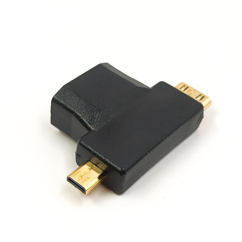 Адаптер-перехідник 3-в-1: HDMI (мама) - Micro HDMI (папа) та Mini HDMI (папа)