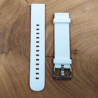 Силіконовий ремінець Fluted з металевою застібкою 20мм White