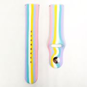 Силіконовий ремінець 20мм Rainbow Pink