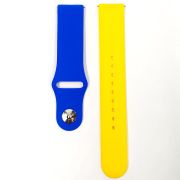 Силіконовий ремінець 20мм Yellow-Blue