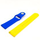Силіконовий ремінець 20мм Yellow-Blue
