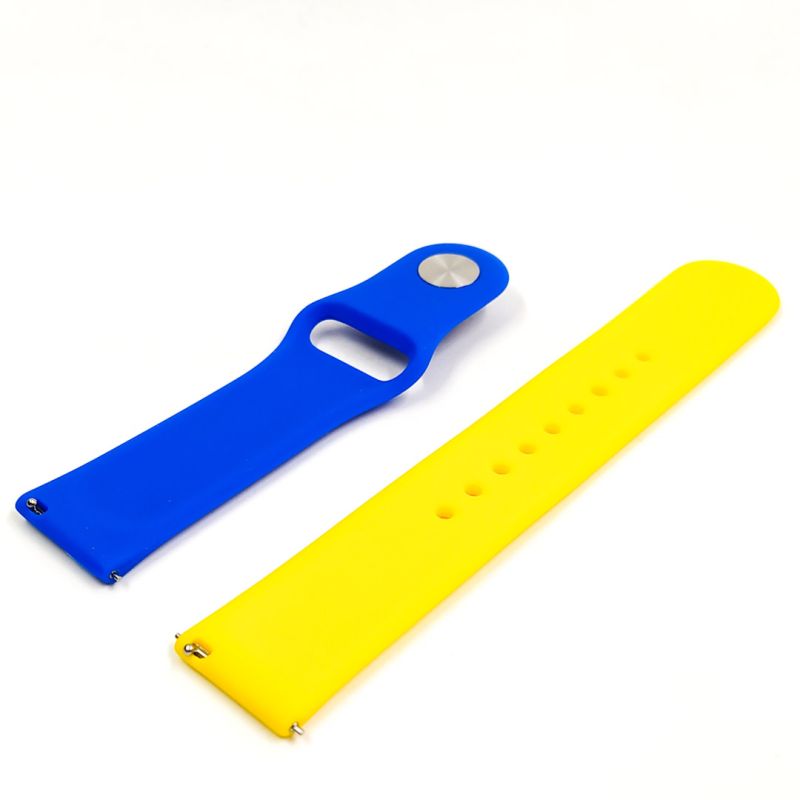 Силіконовий ремінець 20мм Yellow-Blue