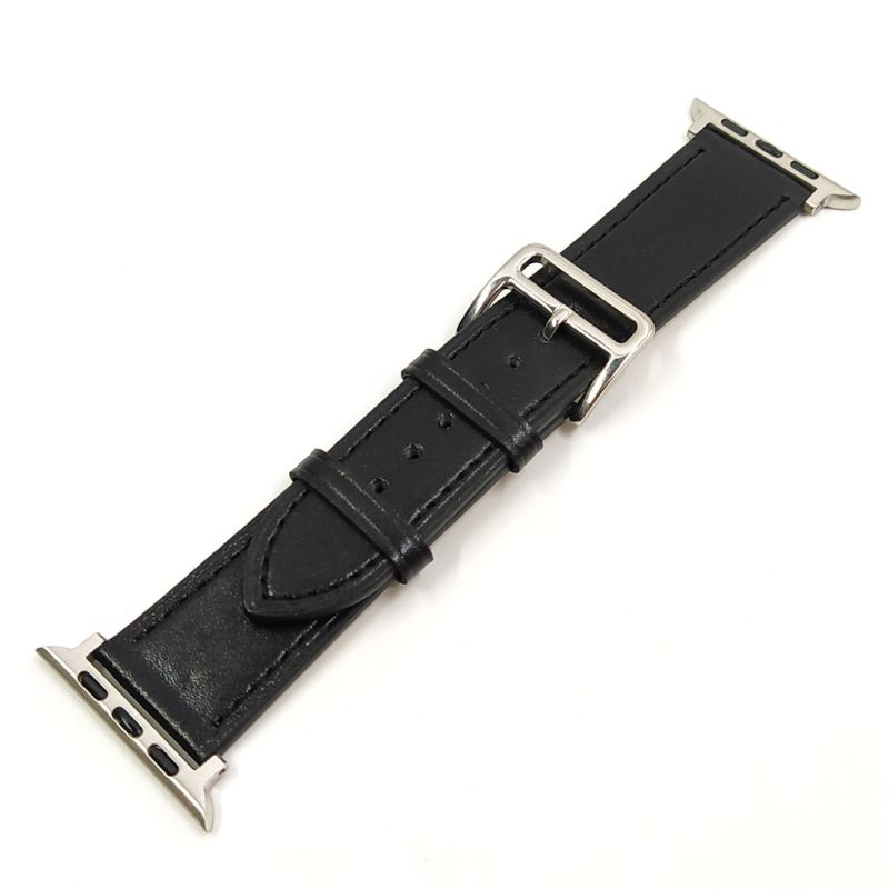 Шкіряний ремінець Leather Band для Apple Watch 42/44/45/46/49mm Black