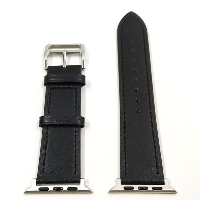 Шкіряний ремінець Leather Band для Apple Watch 42/44/45/46/49mm Black