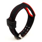Ремінець Leather Style для Xiaomi Mi Band 5/6/7 Black-Red