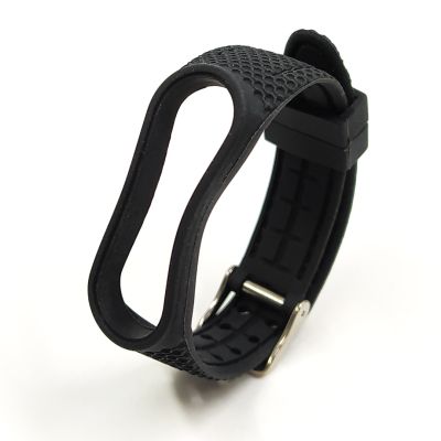 Ремінець Leather Style для Xiaomi Mi Band 5/6/7 Black