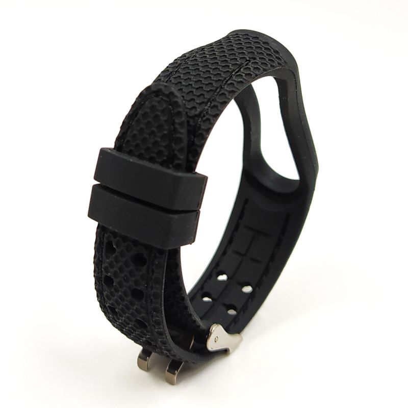 Ремінець Leather Style для Xiaomi Mi Band 5/6/7 Black