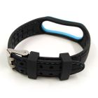 Ремінець Leather Style для Xiaomi Mi Band 5/6/7 Black-Blue