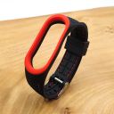 Ремінець для Xiaomi Mi Band 3/4 Leather Style Black-Red