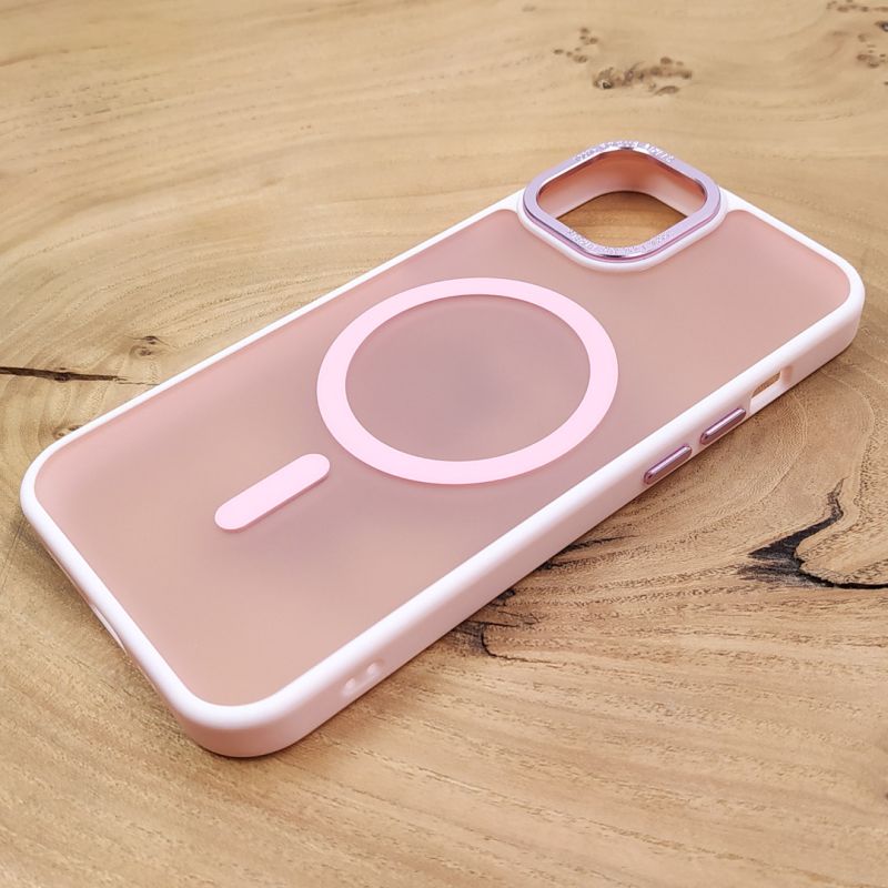 Чохол Baseus Smoke case Matte with MagSafe для iPhone 14 Pink