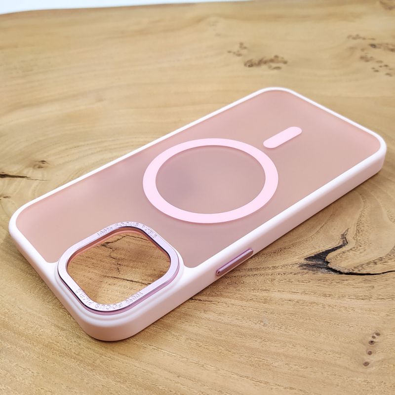 Чохол Baseus Smoke case Matte with MagSafe для iPhone 14 Pink