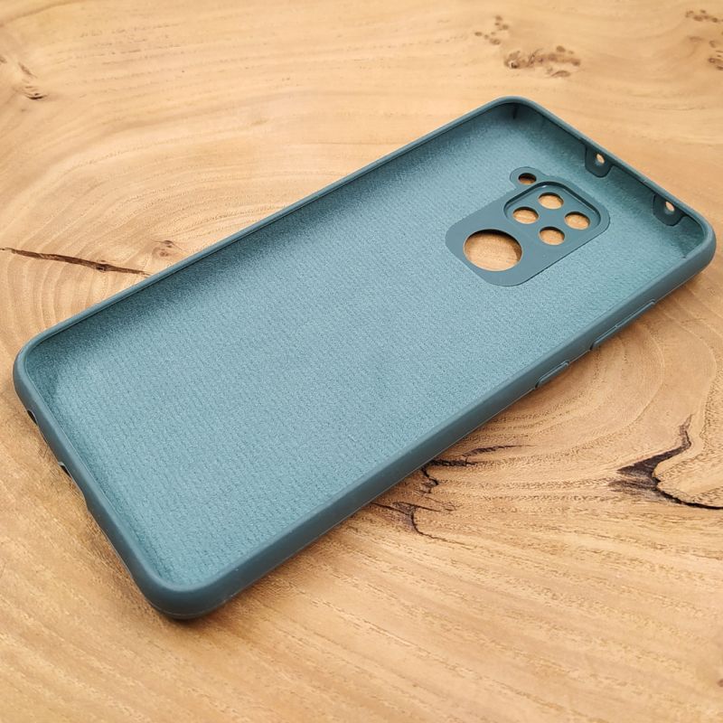 Чохол Silicone Case Xiaomi Redmi Note 9 Blue Green