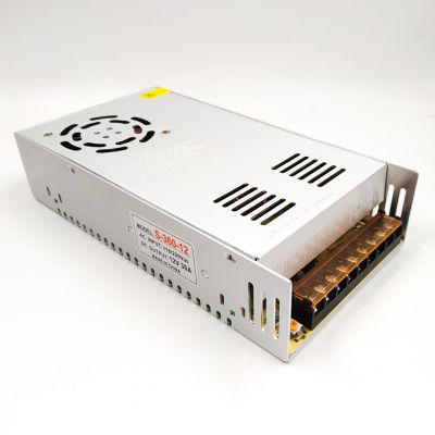 Блок живлення 12V 30A 360W S-360-12 перфорований металевий з активним охолодженням для світлодіодної стрічки та обладнання