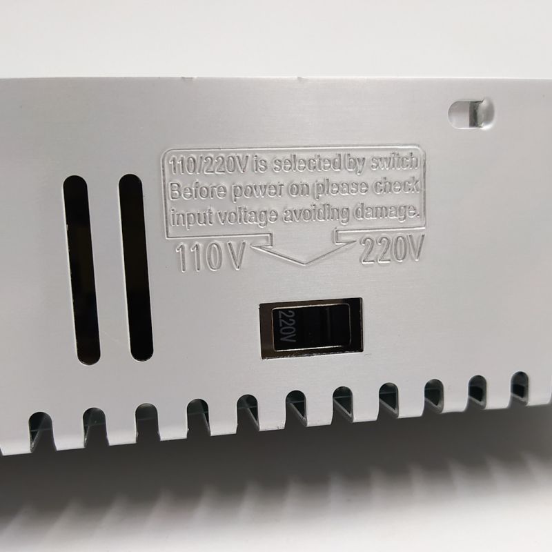 Блок живлення 12V 30A 360W S-360-12 перфорований металевий з активним охолодженням для світлодіодної стрічки та обладнання